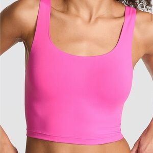 Victoria's Secret Bright Pink Scoop Neck Sports Crop